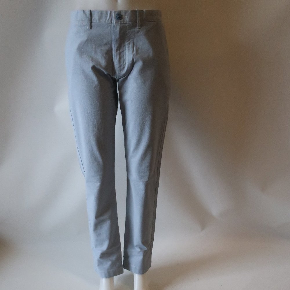 NWT Mens J. Crew Stretch 484 Slim Light Blue Flat Front Pants 33 *
